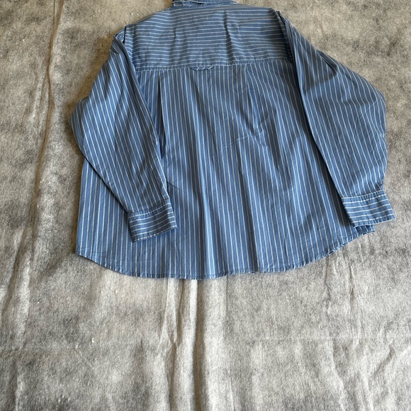 A NEW DAY MEN’S BLUE STRIPE LONG SLEEVE SHIRT SZ LARGE - Picture 3 of 10